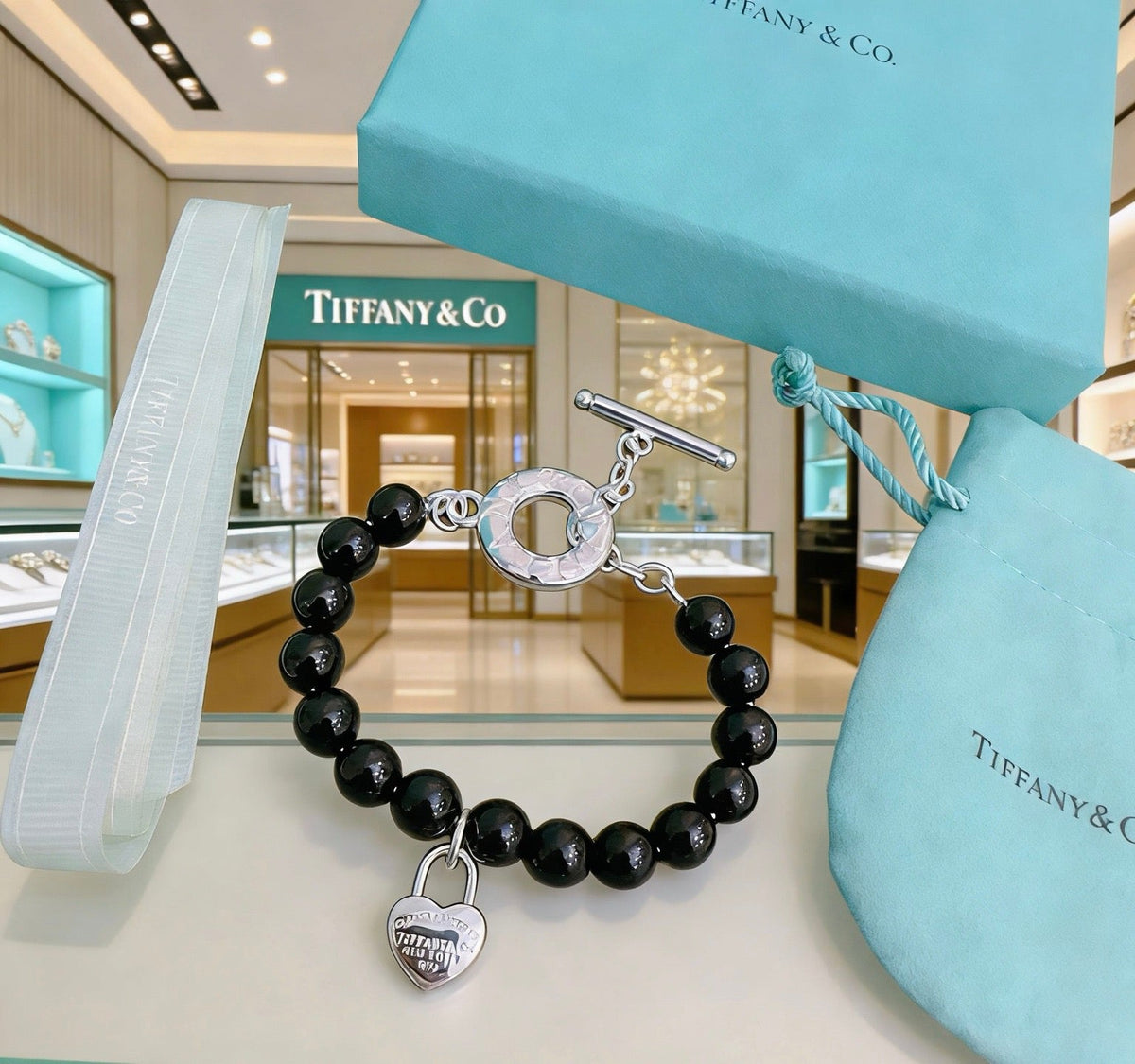 Martin Graham bracelet in polished metal-tone – front product view