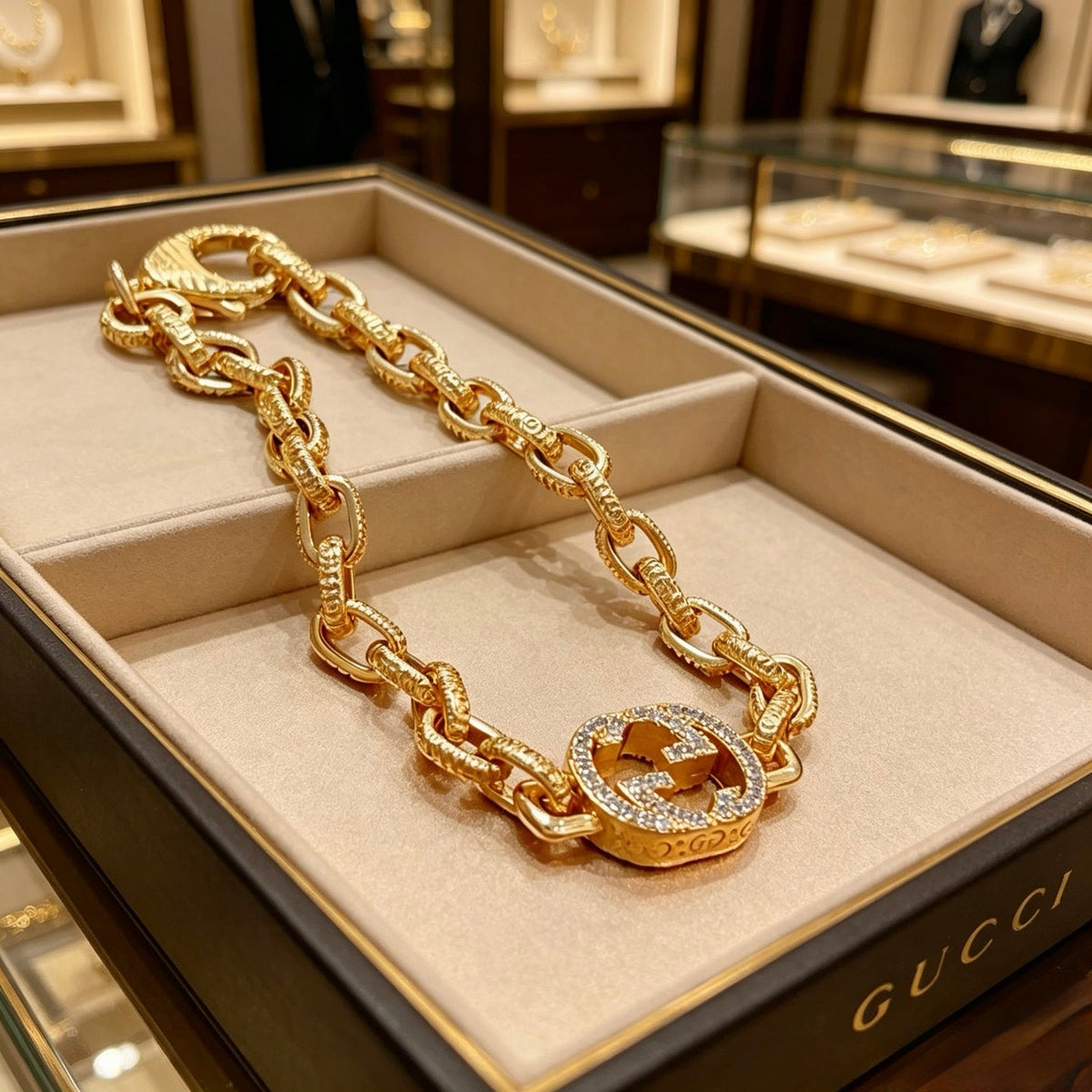 Martin Graham bracelet in polished metal-tone – front product view