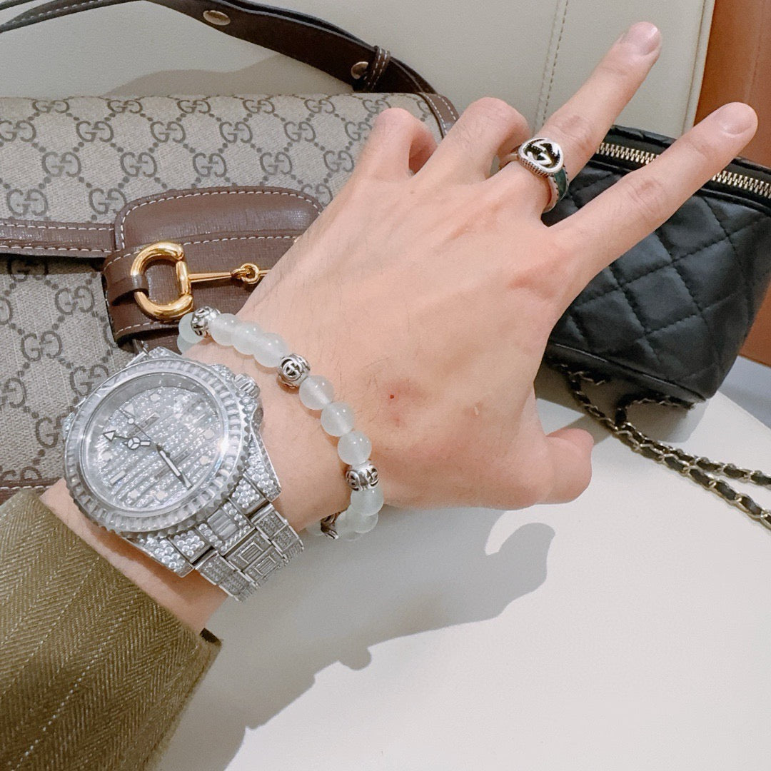 Martin Graham bracelet in polished metal-tone – styled product view