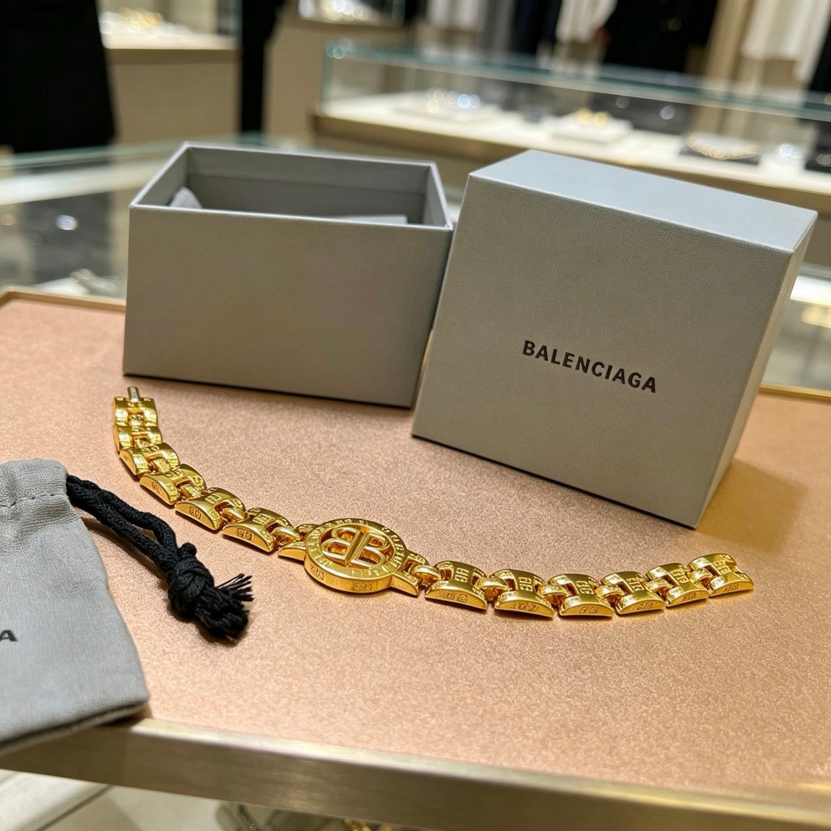 Martin Graham bracelet in polished metal-tone – styled product view