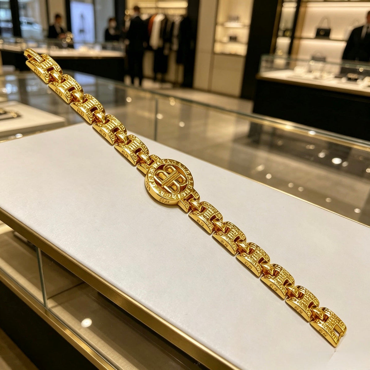 Martin Graham bracelet in polished metal-tone – close-up detail