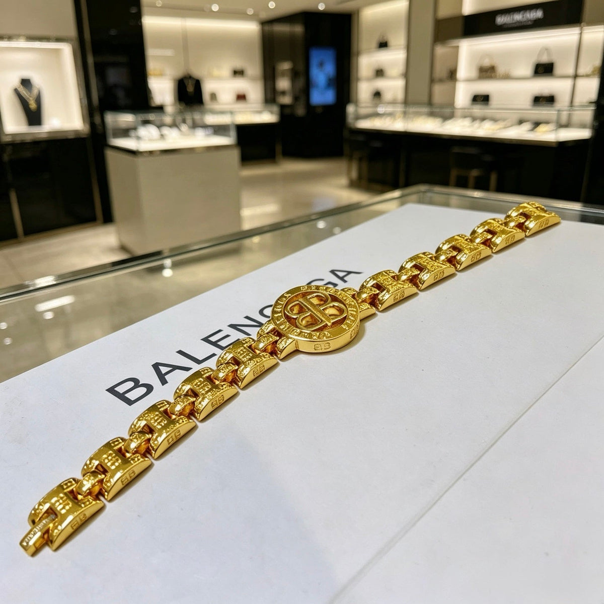 Martin Graham bracelet in polished metal-tone – front product view