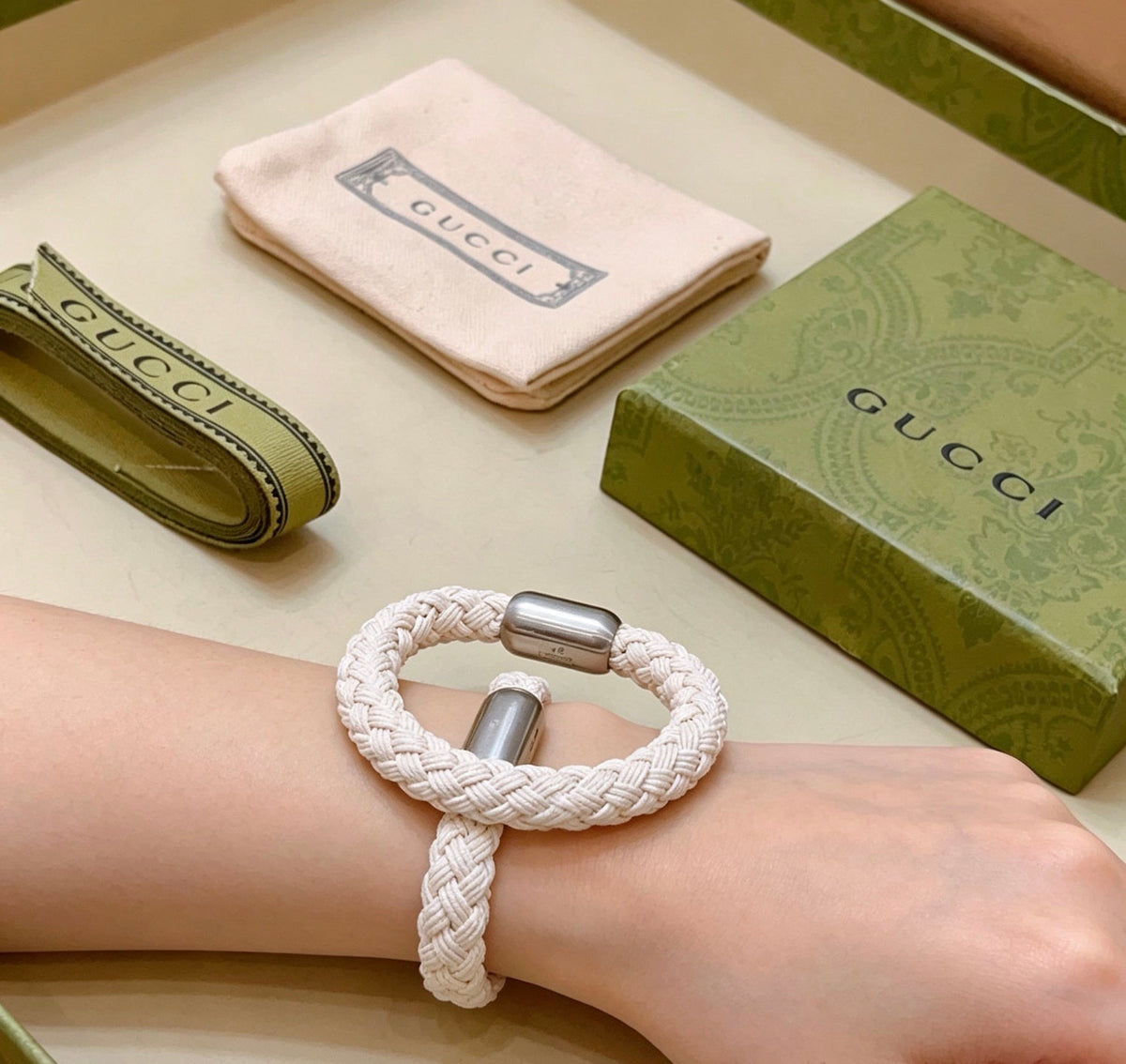 Martin Graham bangle in polished metal-tone – front product view