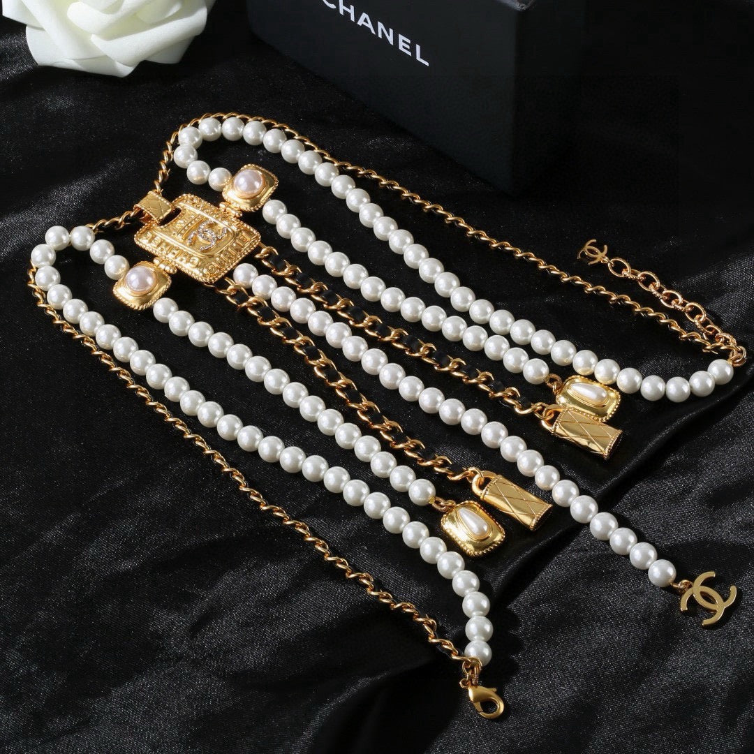 Martin Graham pendant necklace in polished metal-tone – front product view