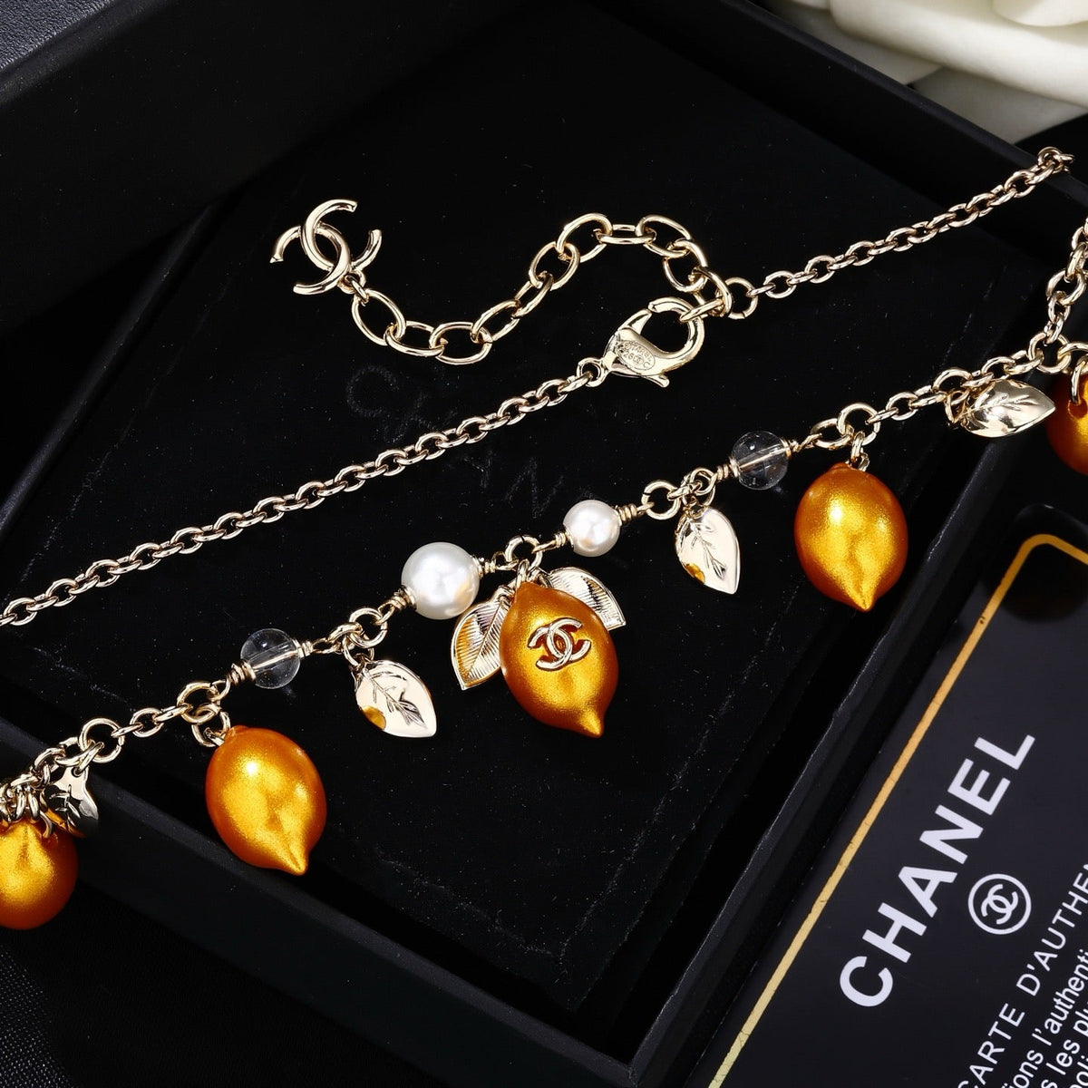 Martin Graham pendant necklace in polished metal-tone – front product view