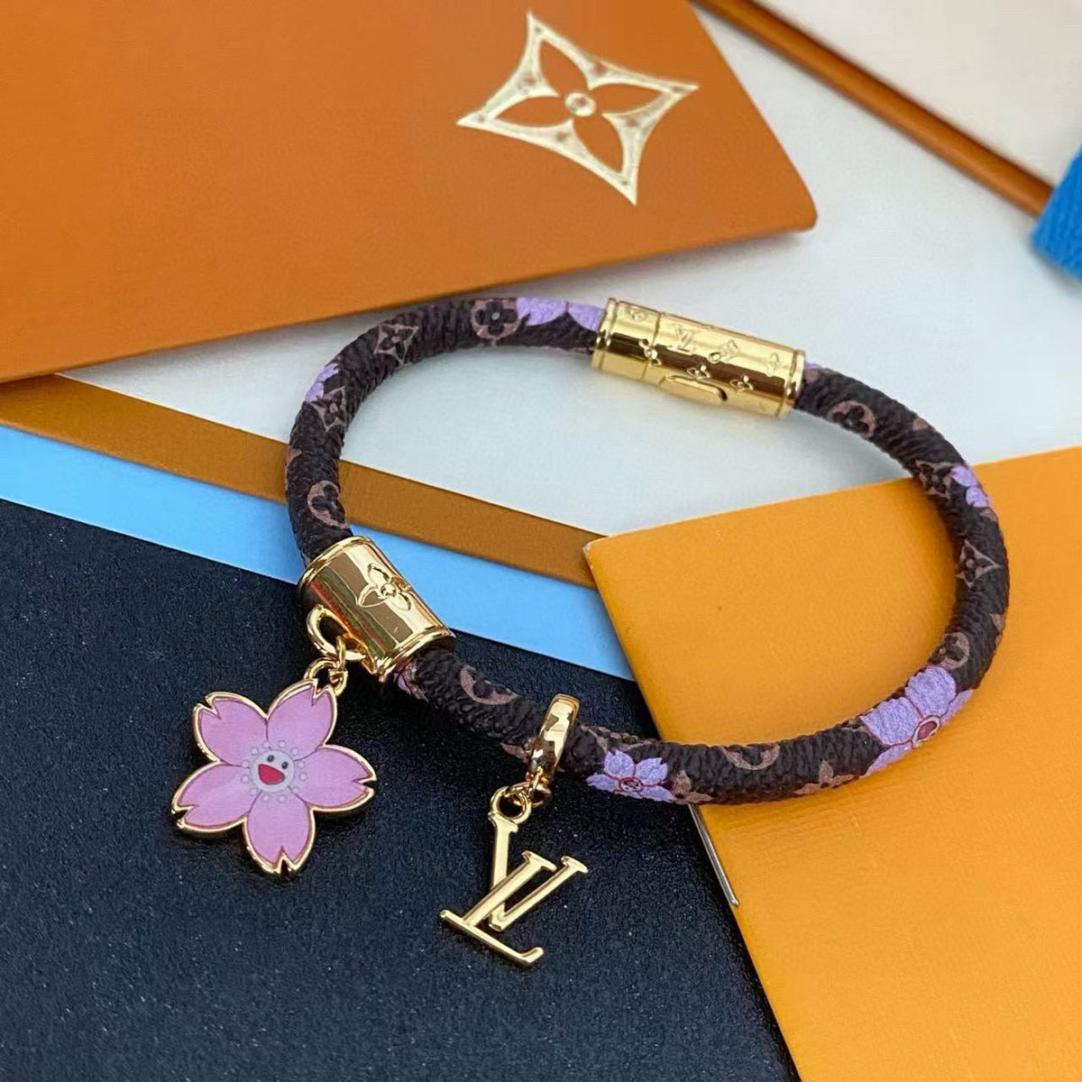 Martin Graham bangle in polished metal-tone – styled product view