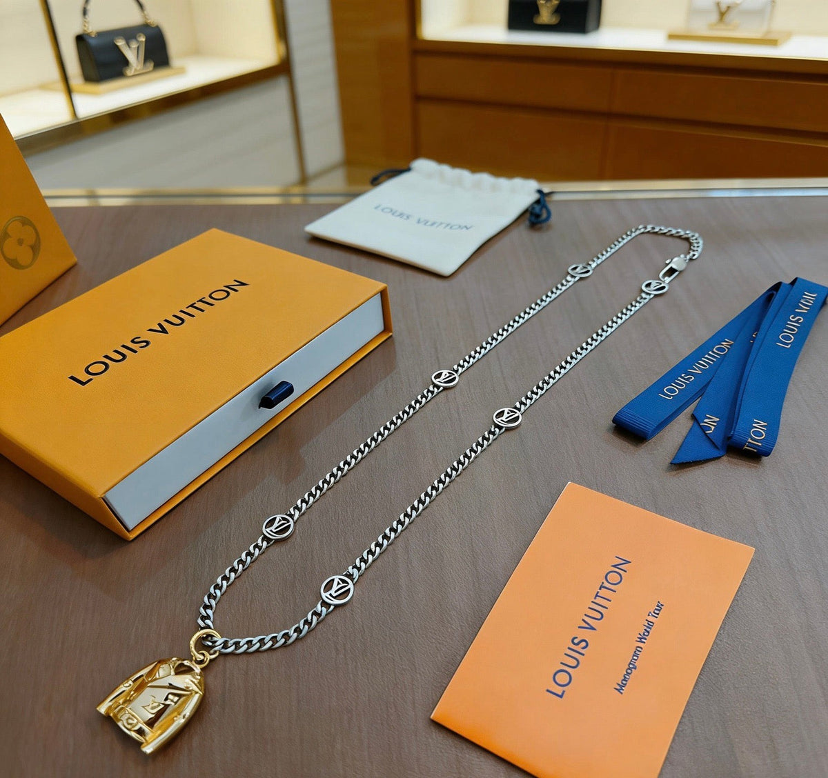 Martin Graham pendant necklace in polished metal-tone – main product view