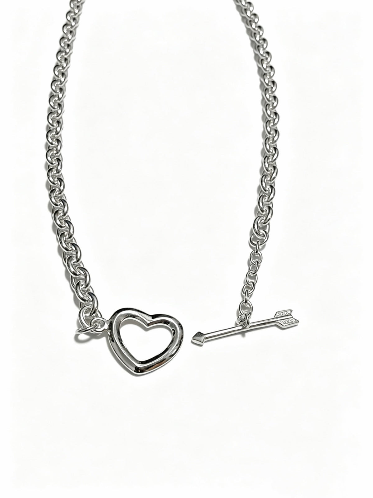 Martin Graham pendant necklace in polished metal-tone – detail view