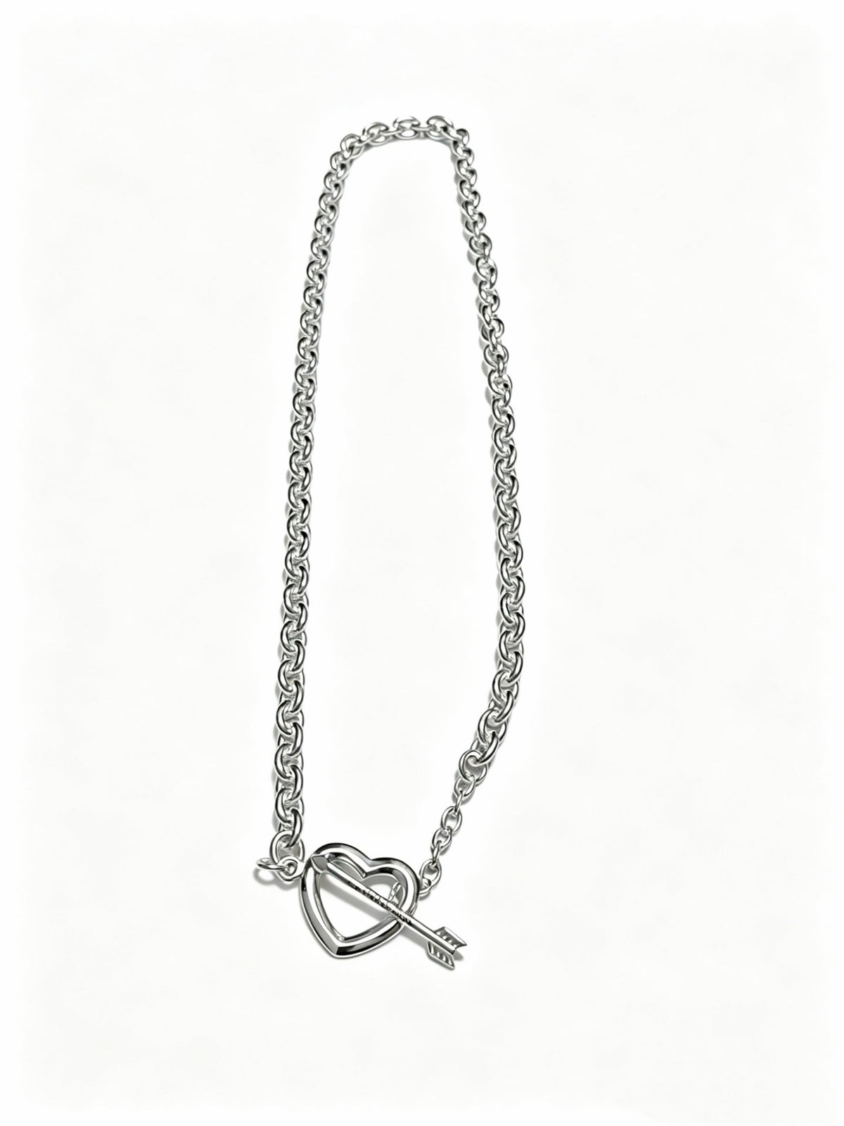 Martin Graham pendant necklace in polished metal-tone – front product view
