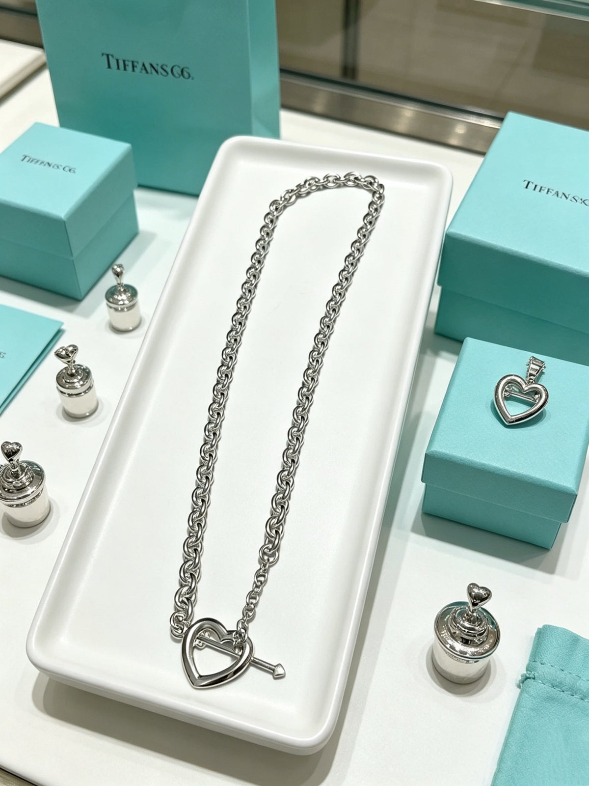 Martin Graham pendant necklace in polished metal-tone – detail view