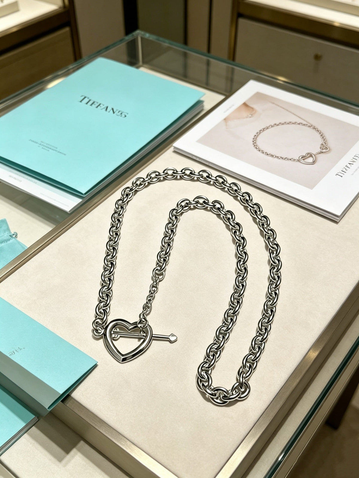 Martin Graham pendant necklace in polished metal-tone – front product view