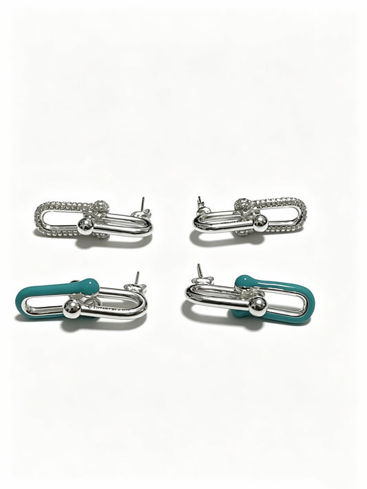 Martin Graham stud earrings in polished metal-tone – main product view