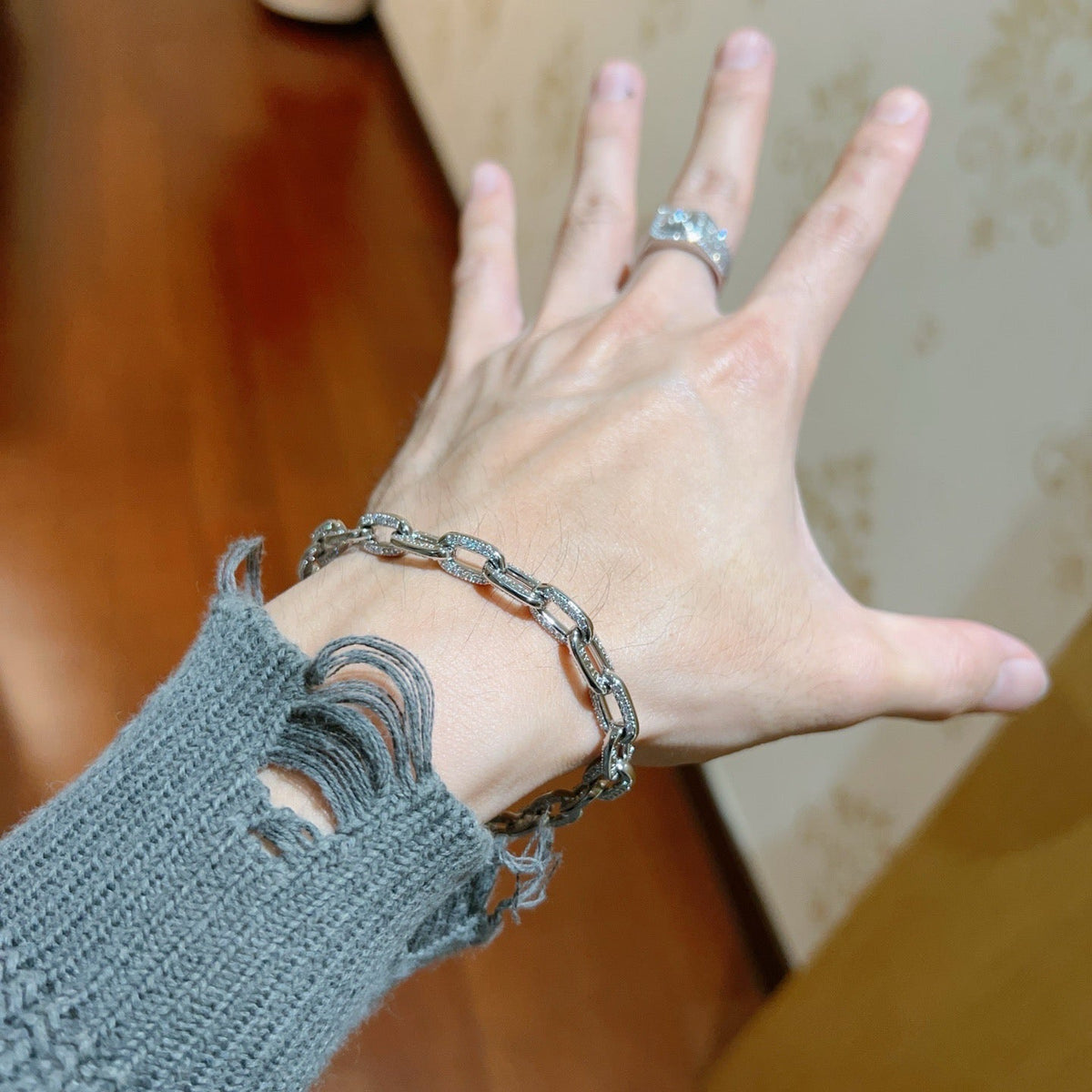 Martin Graham ring in polished metal-tone – main product view