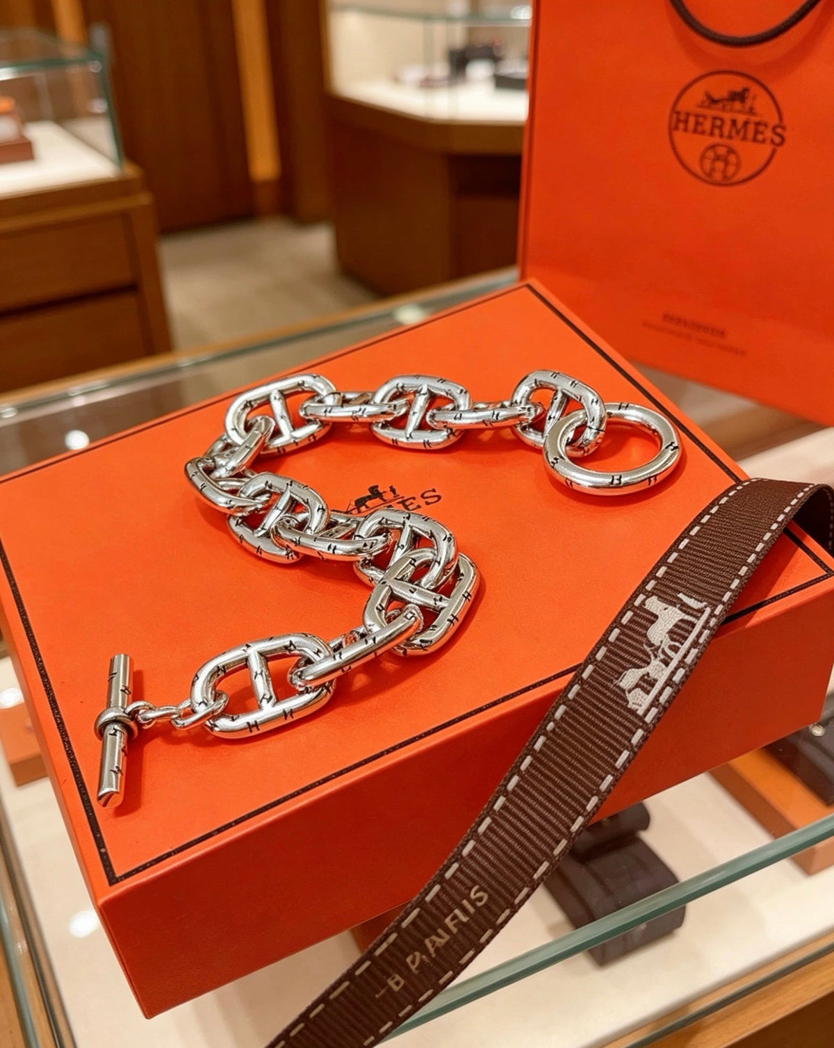 Martin Graham bracelet in polished metal-tone – styled product view