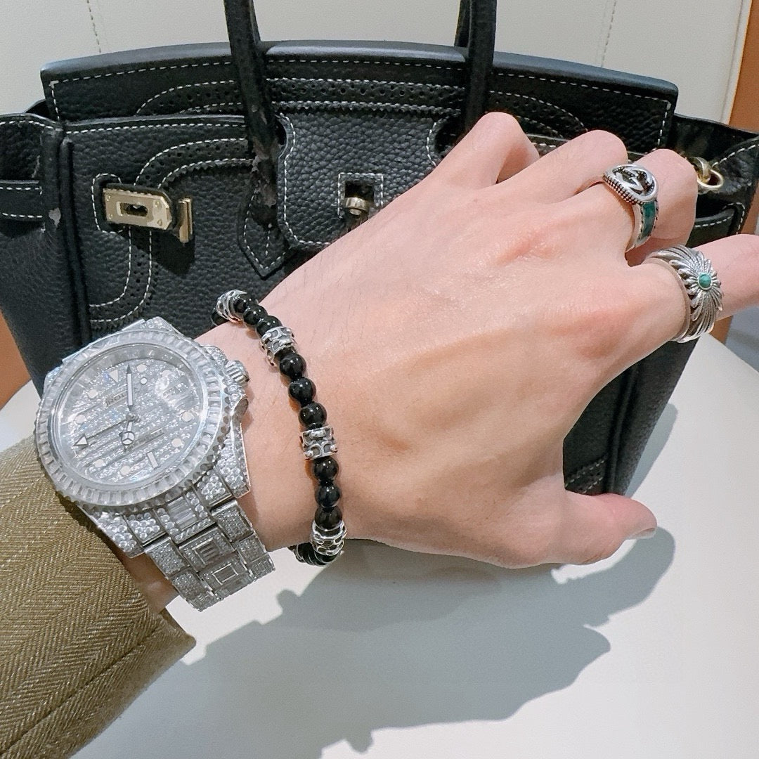Martin Graham bracelet in polished metal-tone – side detail