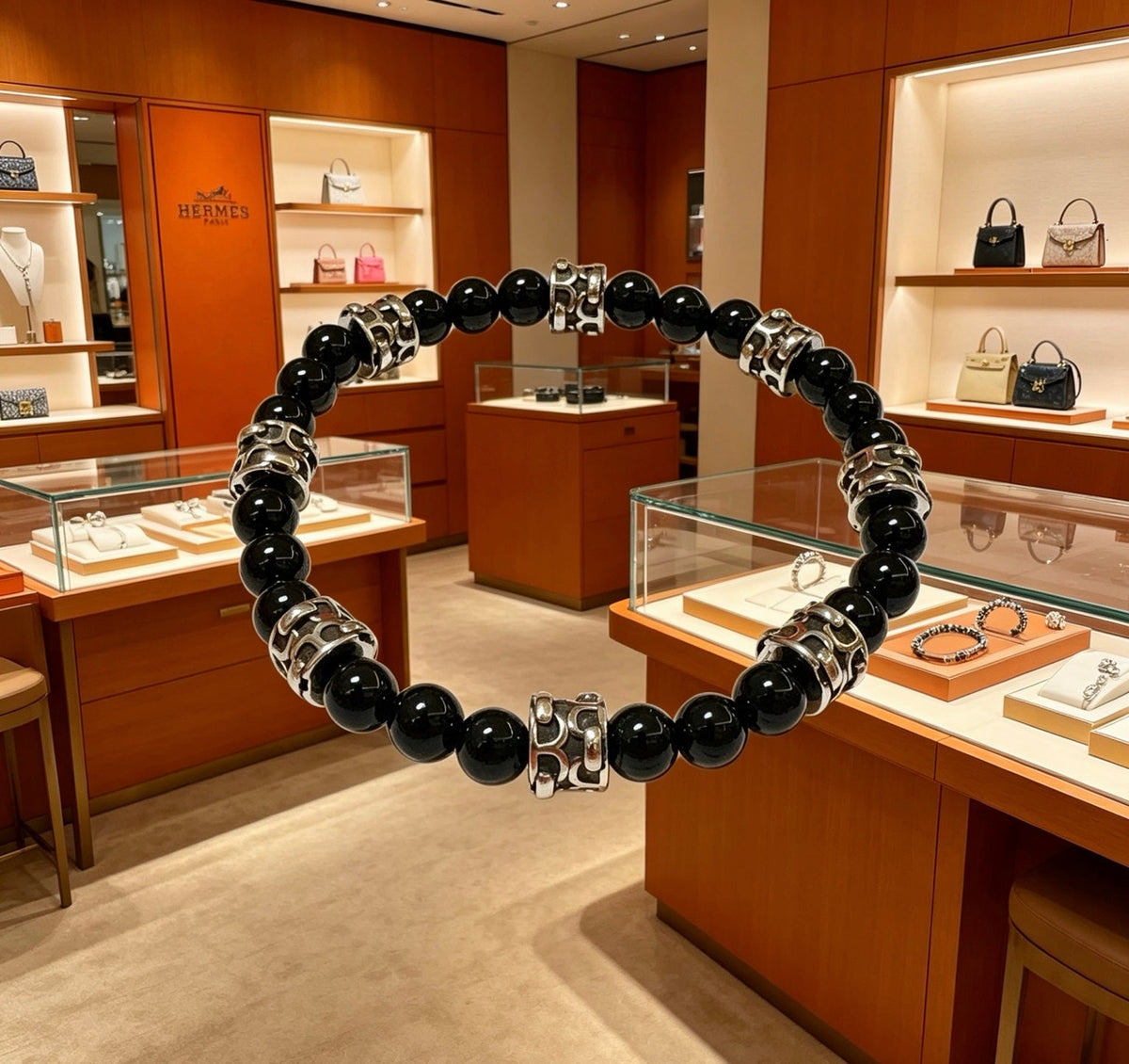 Martin Graham bracelet in polished metal-tone – front product view