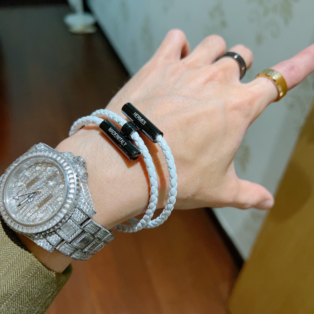 Martin Graham bracelet in polished metal-tone – styled product view