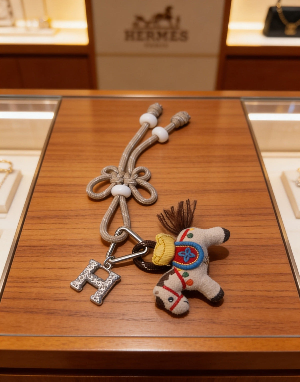 Martin Graham keychain in polished metal-tone – front product view
