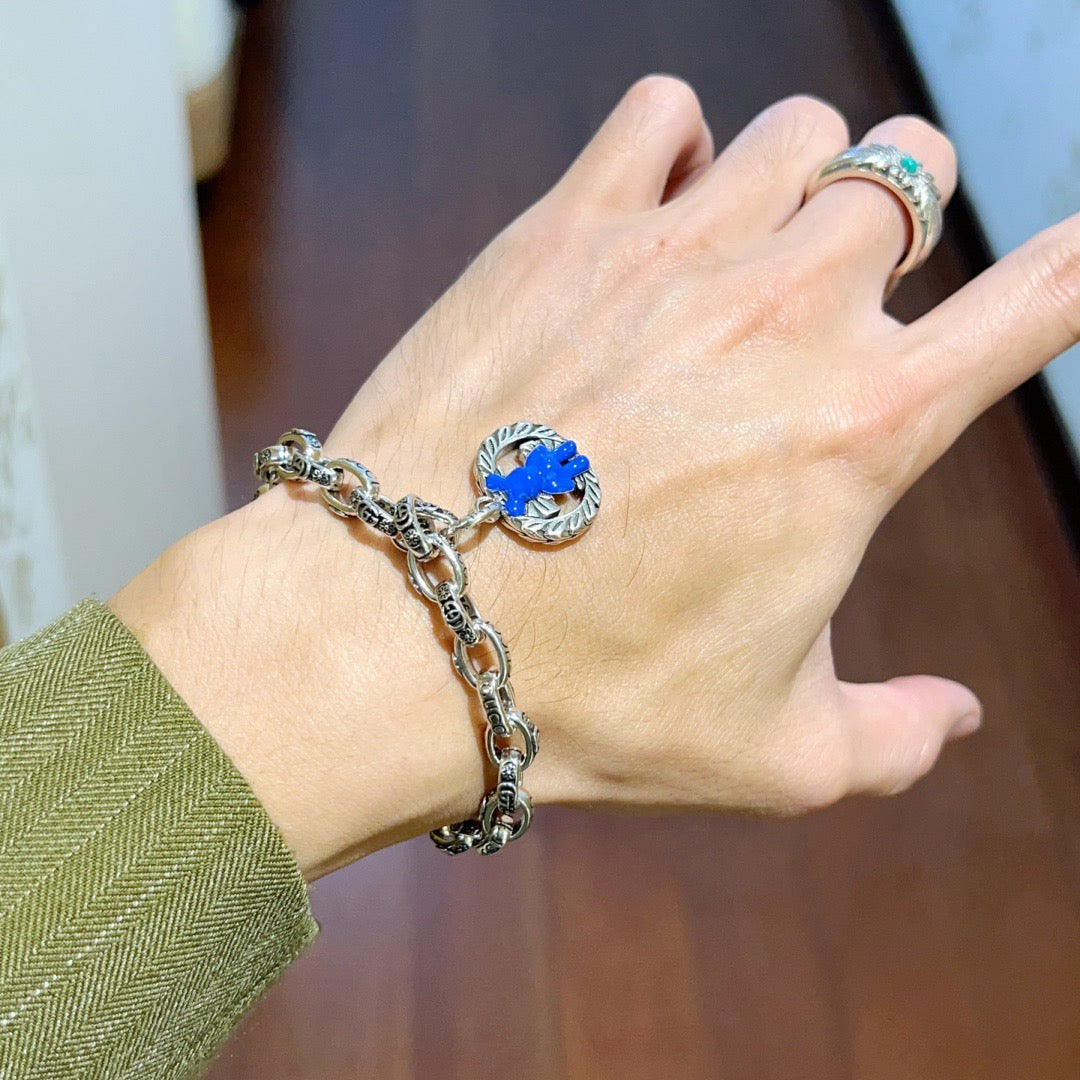 Martin Graham bracelet in polished metal-tone – styled product view