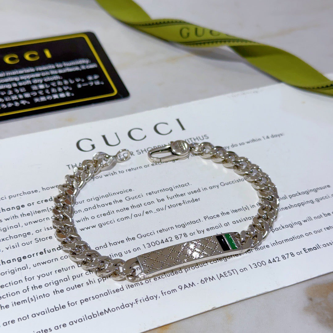 Martin Graham bracelet in polished metal-tone – front product view