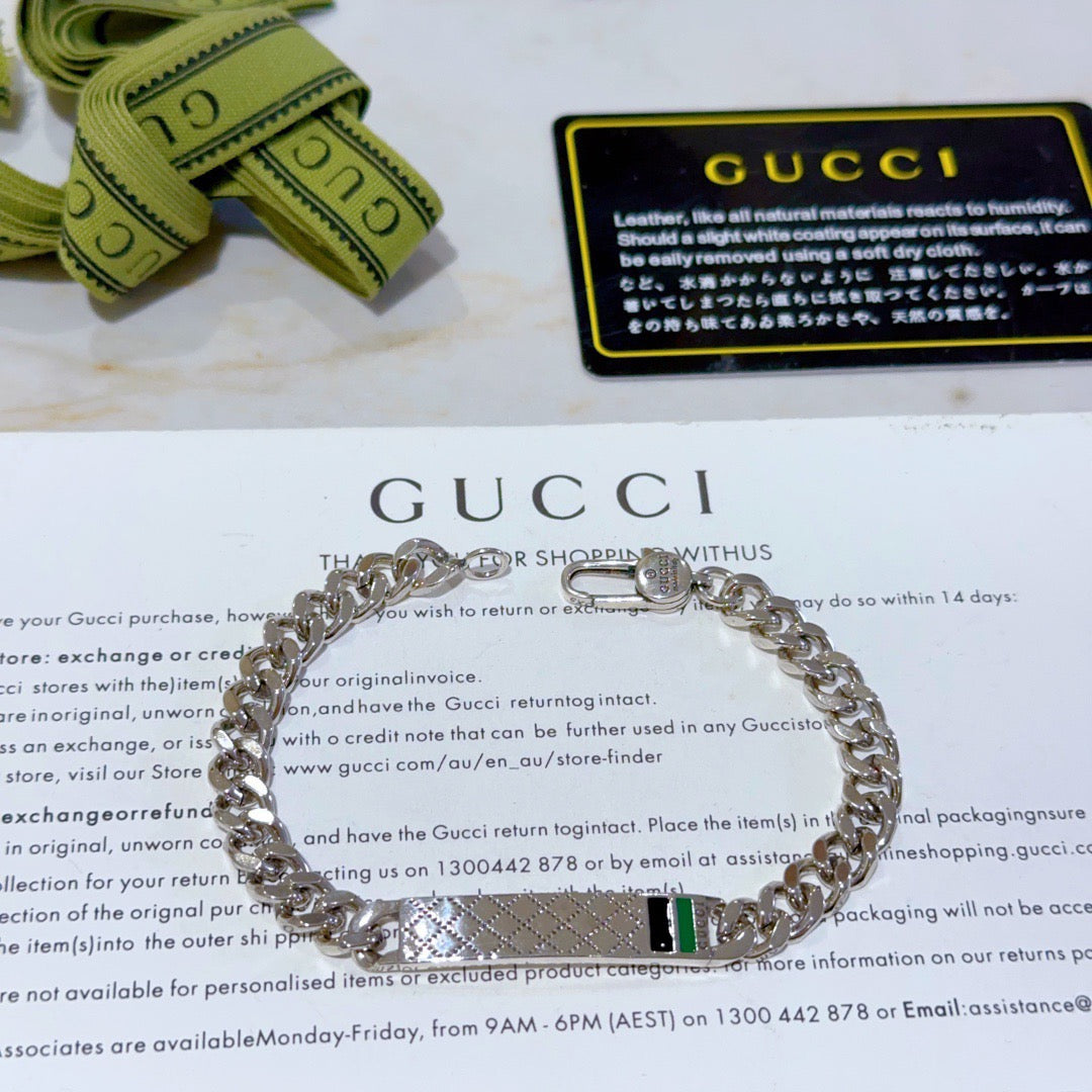 Martin Graham bracelet in polished metal-tone – front product view