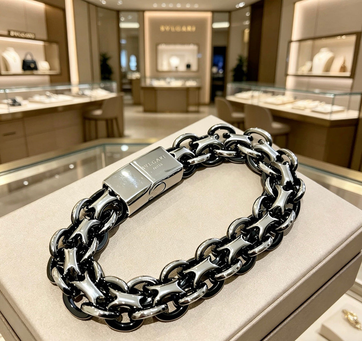 Martin Graham ring in polished metal-tone – styled product view