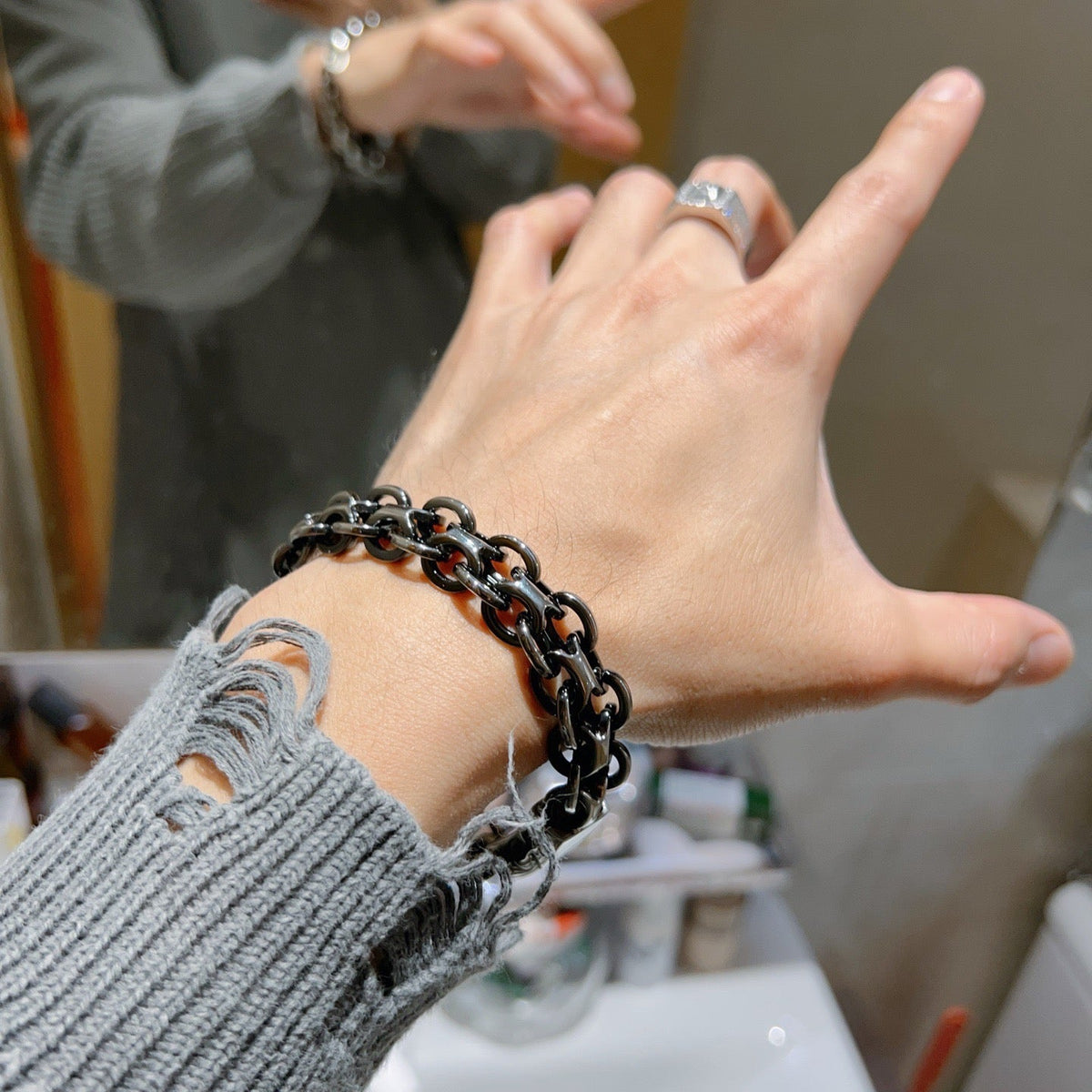 Martin Graham ring in polished metal-tone – main product view