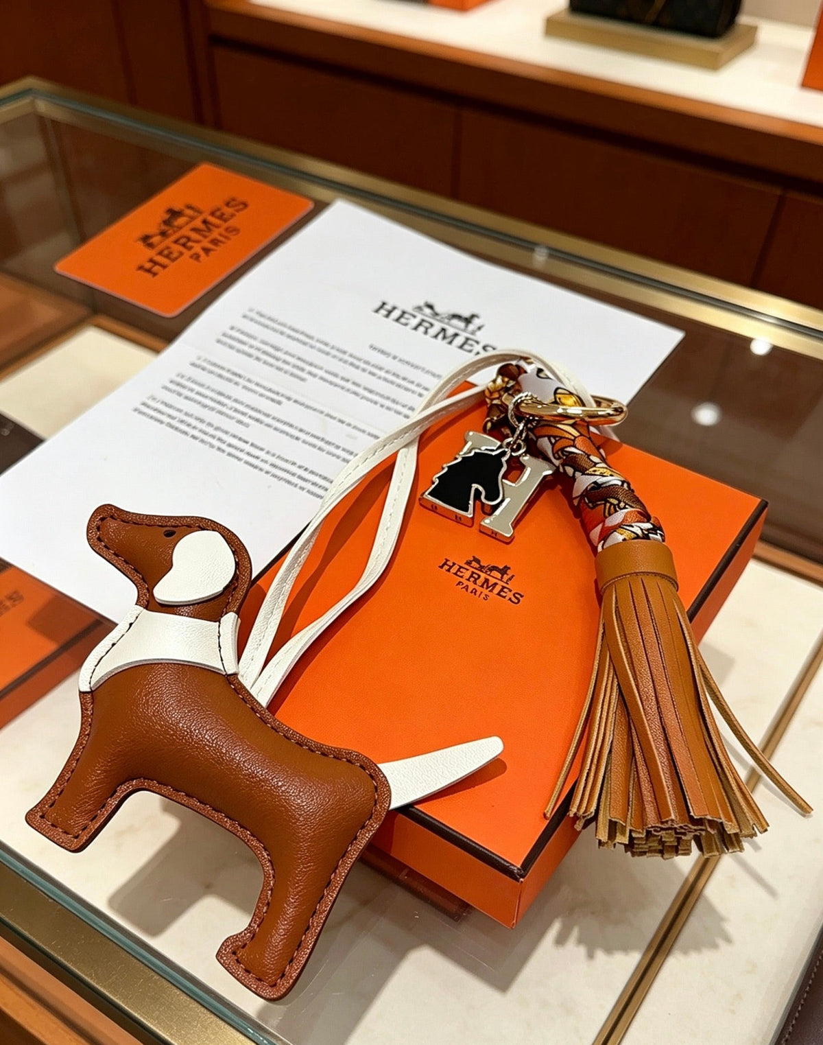 Martin Graham keychain in polished metal-tone – front product view