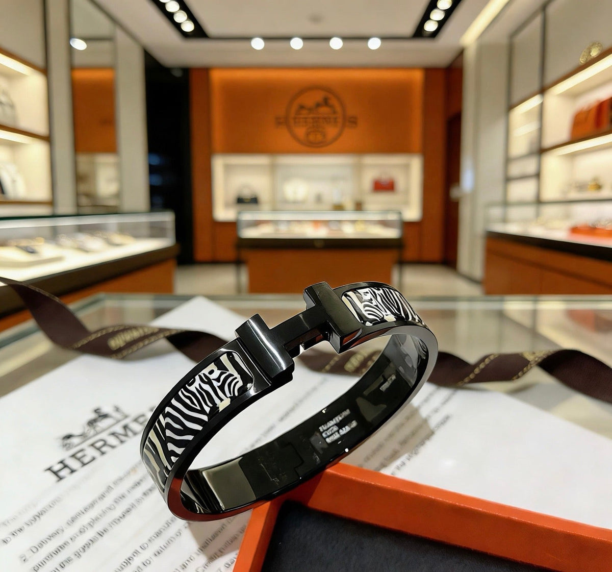 Martin Graham bangle in polished metal-tone – front product view