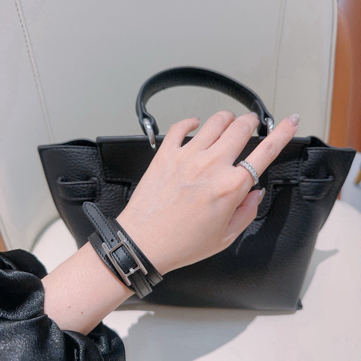 Martin Graham bracelet in polished metal-tone – styled product view