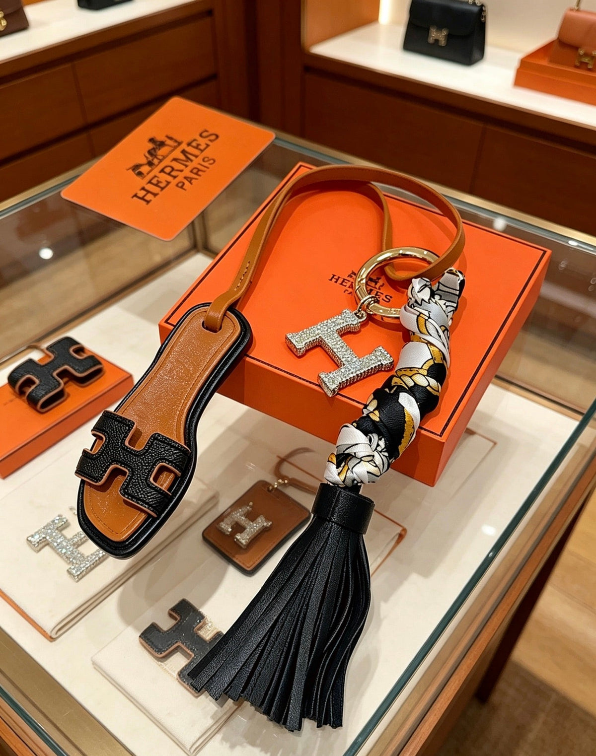 Martin Graham keychain in polished metal-tone – front product view