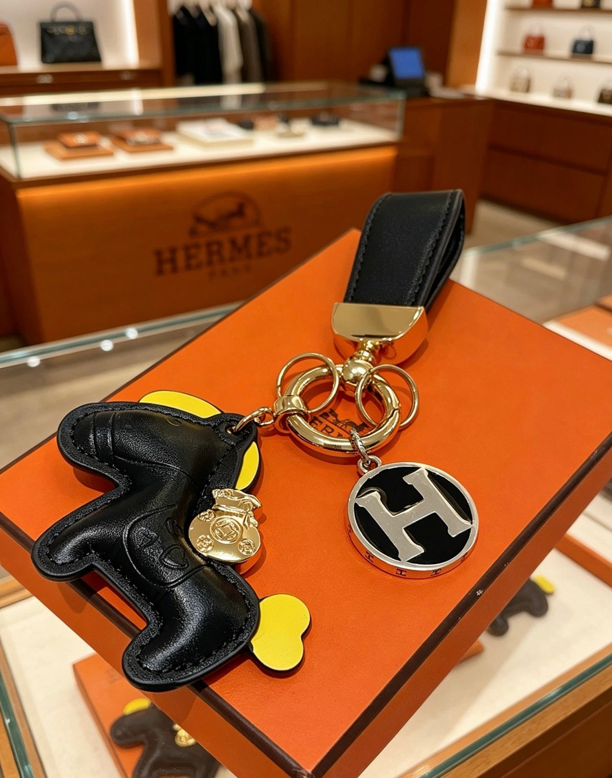 Martin Graham keychain in polished metal-tone – front product view