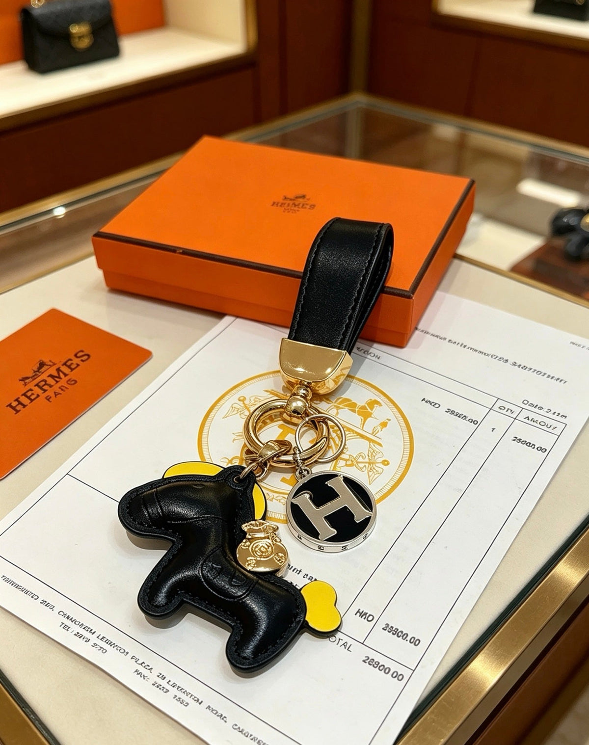 Martin Graham keychain in polished metal-tone – detail view