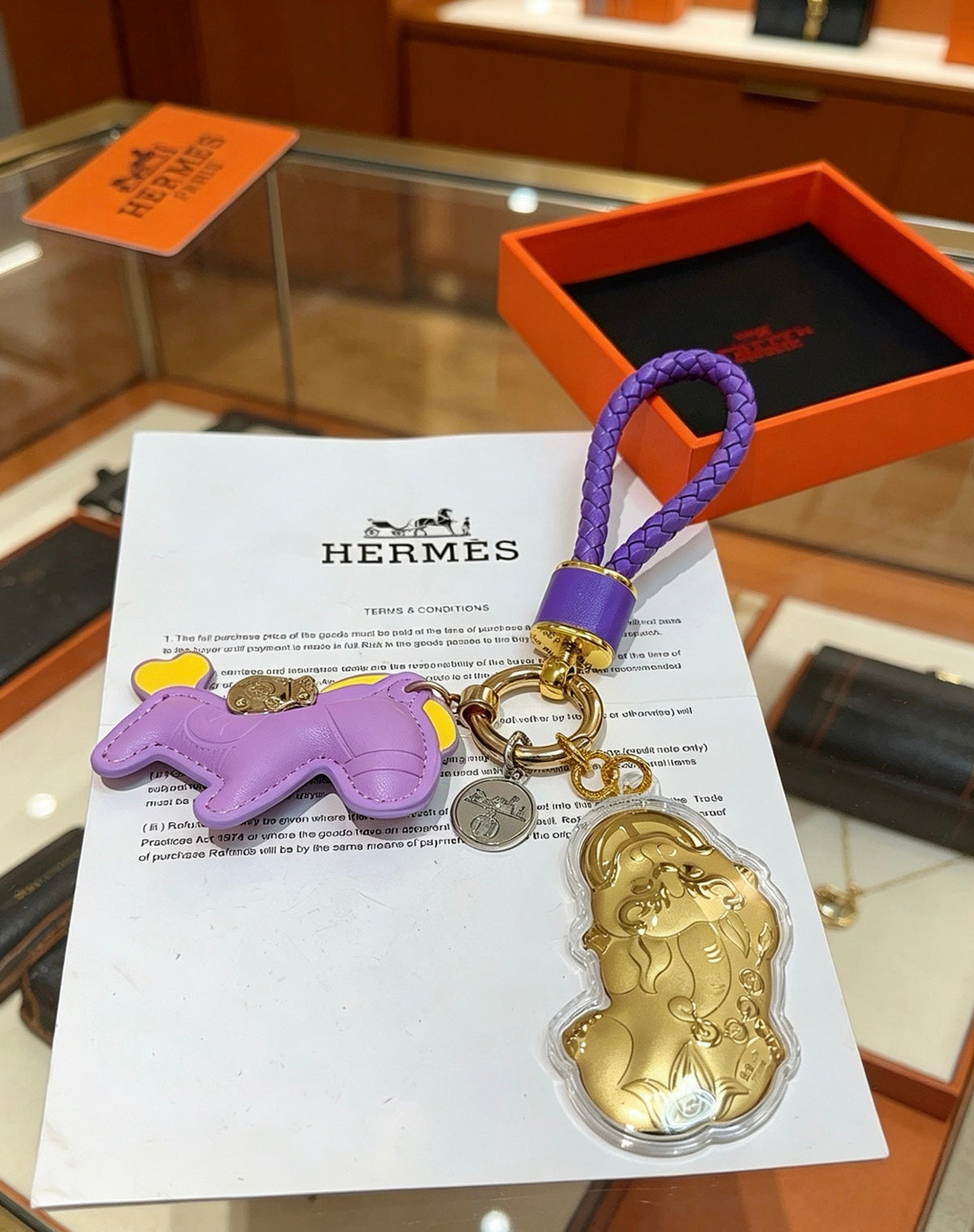 Martin Graham keychain in polished metal-tone – front product view