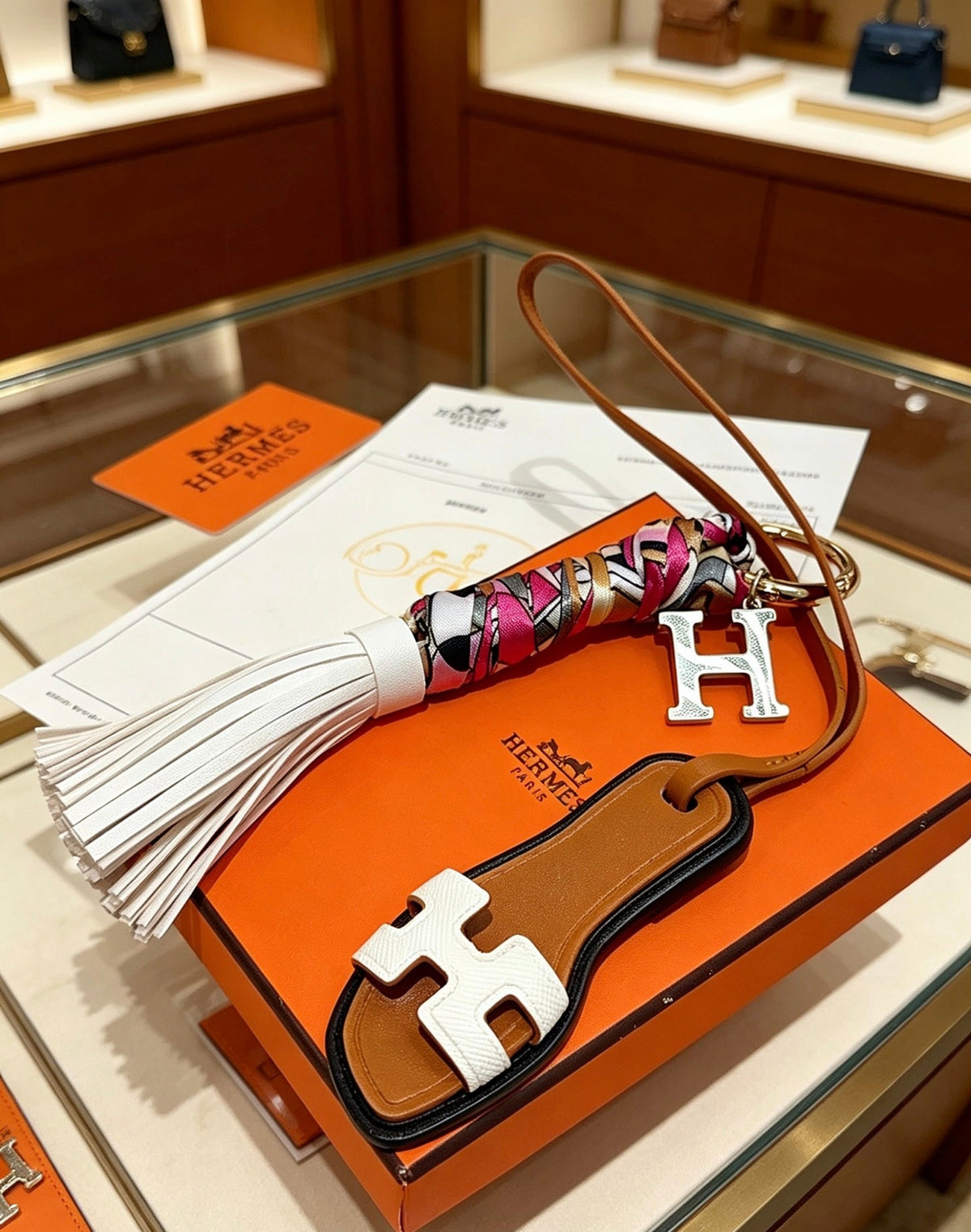 Martin Graham keychain in polished metal-tone – front product view
