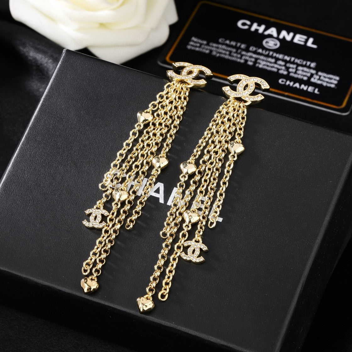 Martin Graham earrings in polished metal-tone – side detail