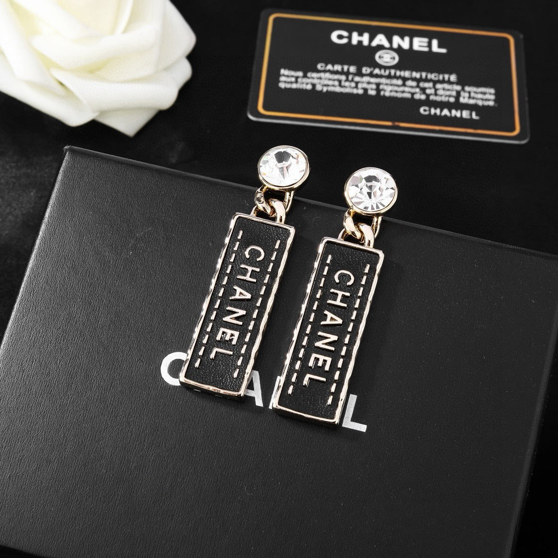 Martin Graham earrings in polished metal-tone – styled product view