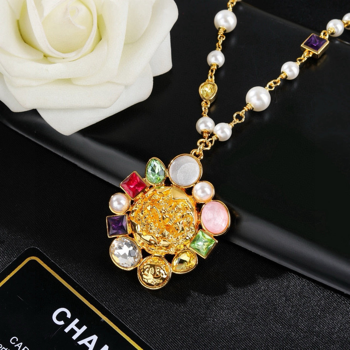 Martin Graham pendant necklace in polished metal-tone – main product view