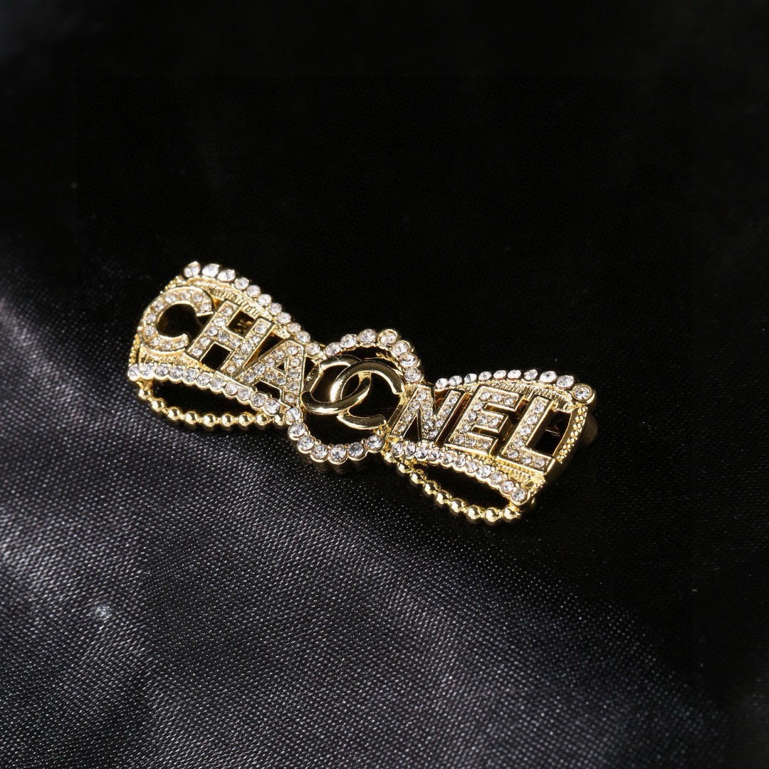 Martin Graham brooch in polished metal-tone – styled product view