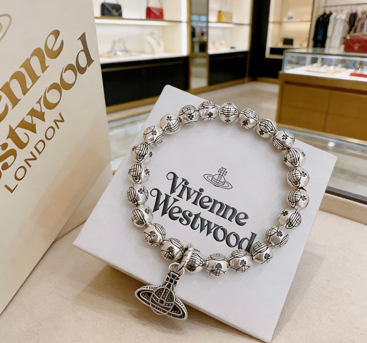 Martin Graham bracelet in polished metal-tone – styled product view
