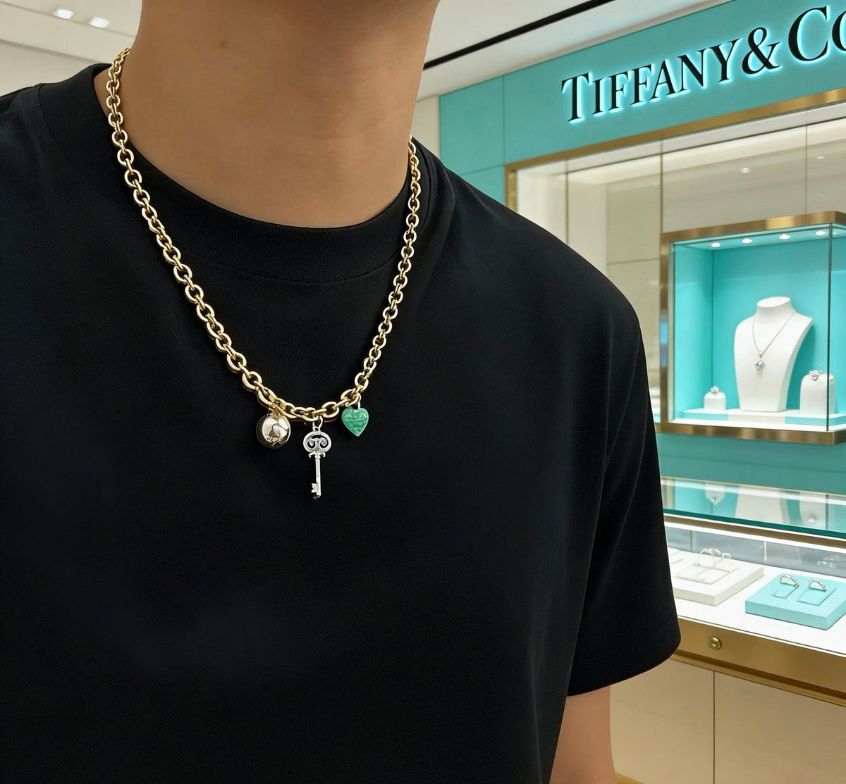 Martin Graham pendant necklace in polished metal-tone – main product view