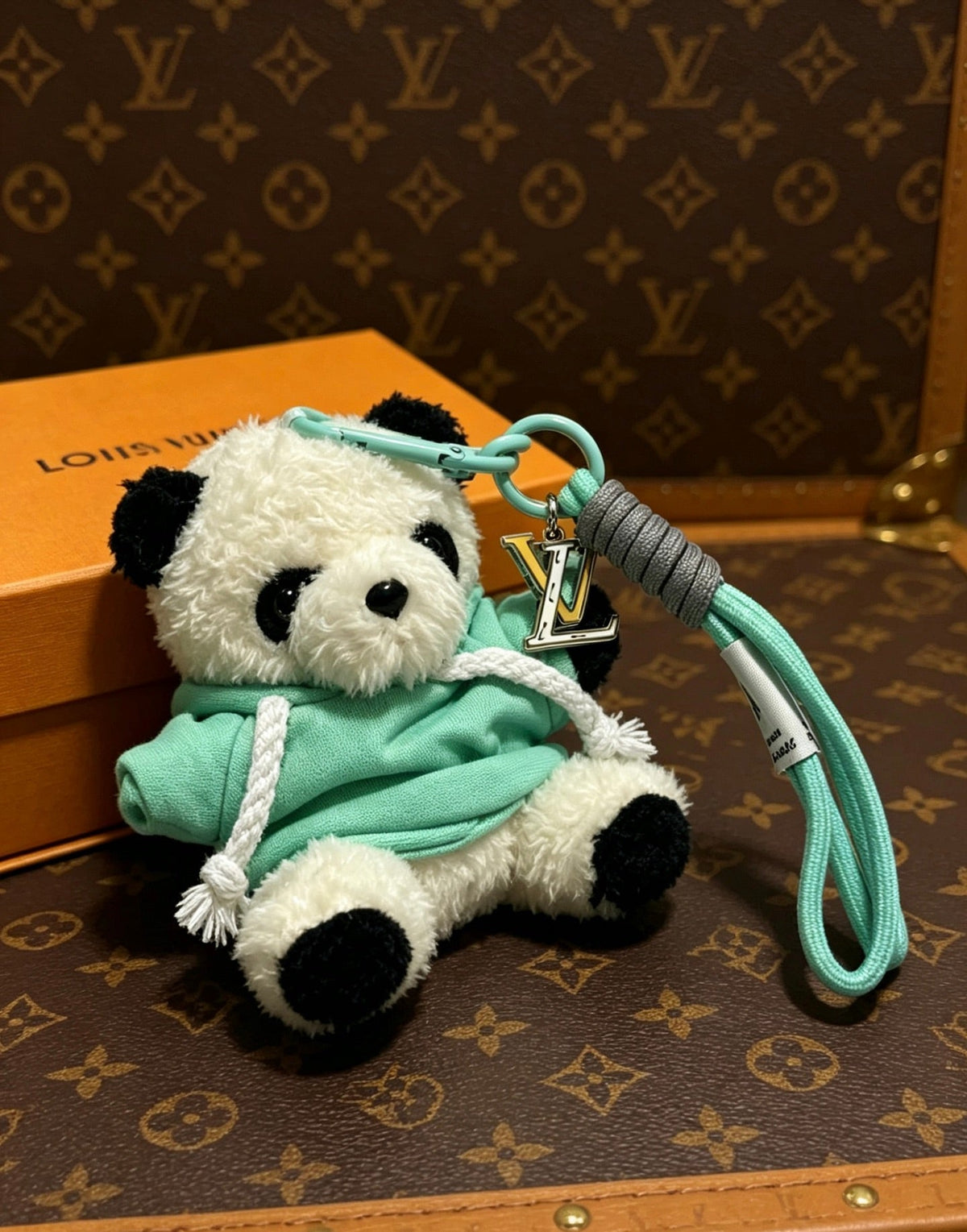 Martin Graham keychain in polished metal-tone – styled product view