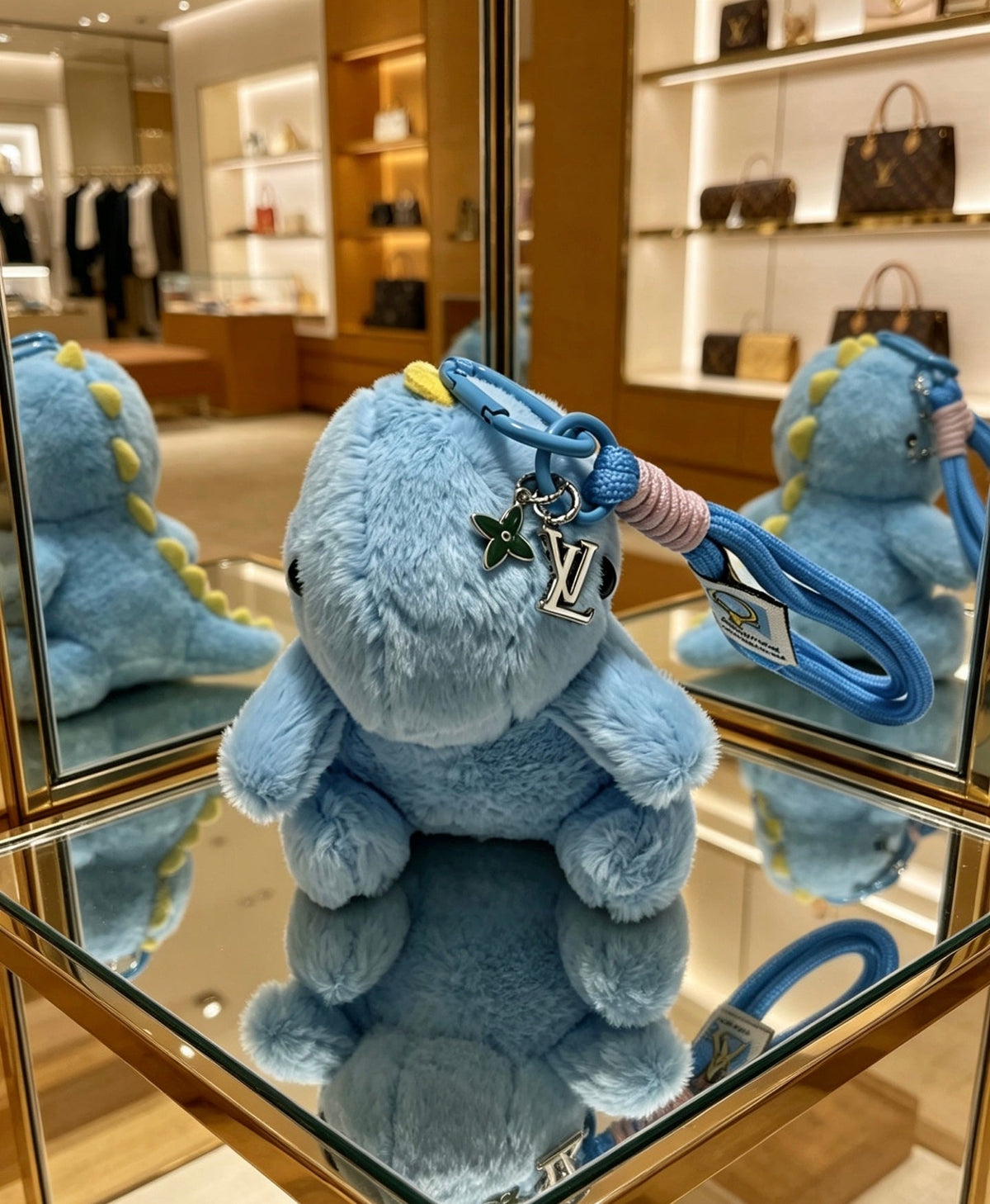 Martin Graham keychain in polished metal-tone – styled product view