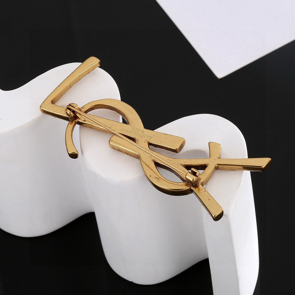 Martin Graham brooch in polished metal-tone – main product view