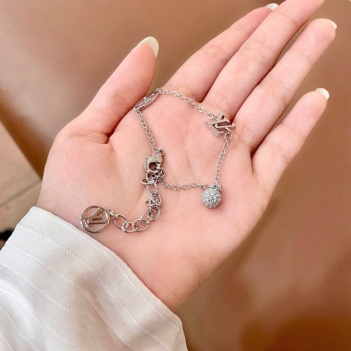 Martin Graham bracelet in polished metal-tone – styled product view