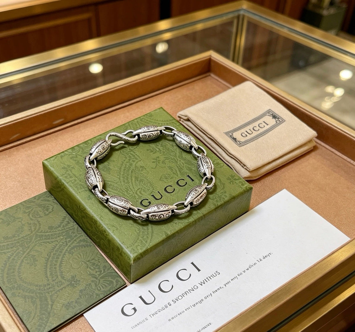 Martin Graham bracelet in polished metal-tone – front product view