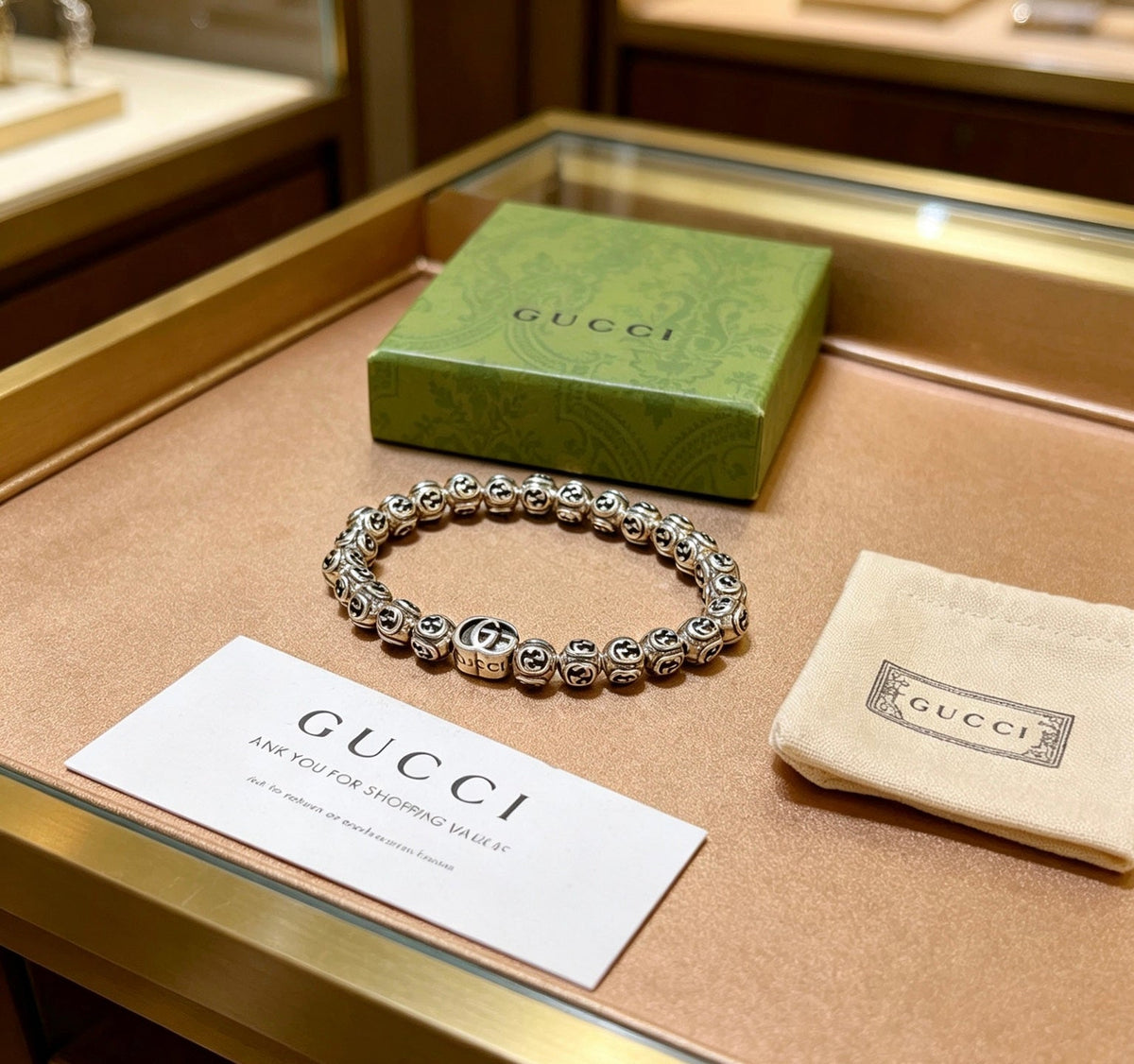 Martin Graham bracelet in polished metal-tone – front product view