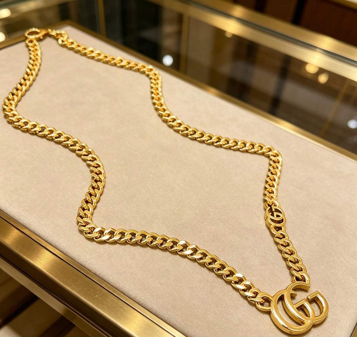Martin Graham pendant necklace in polished metal-tone – main product view