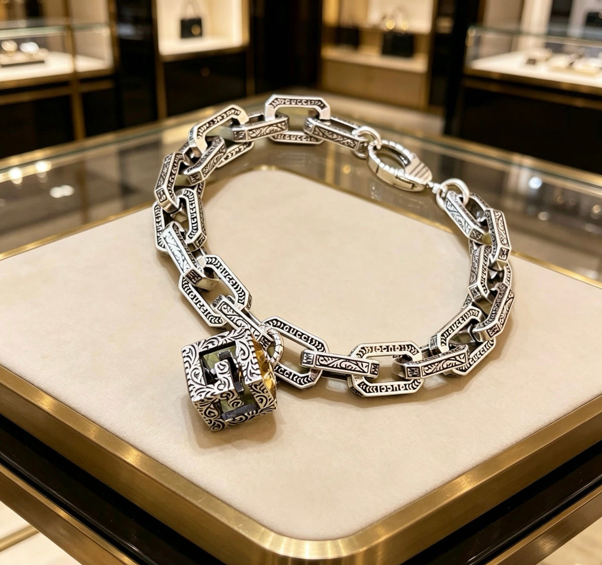 Martin Graham bracelet in polished metal-tone – main product view