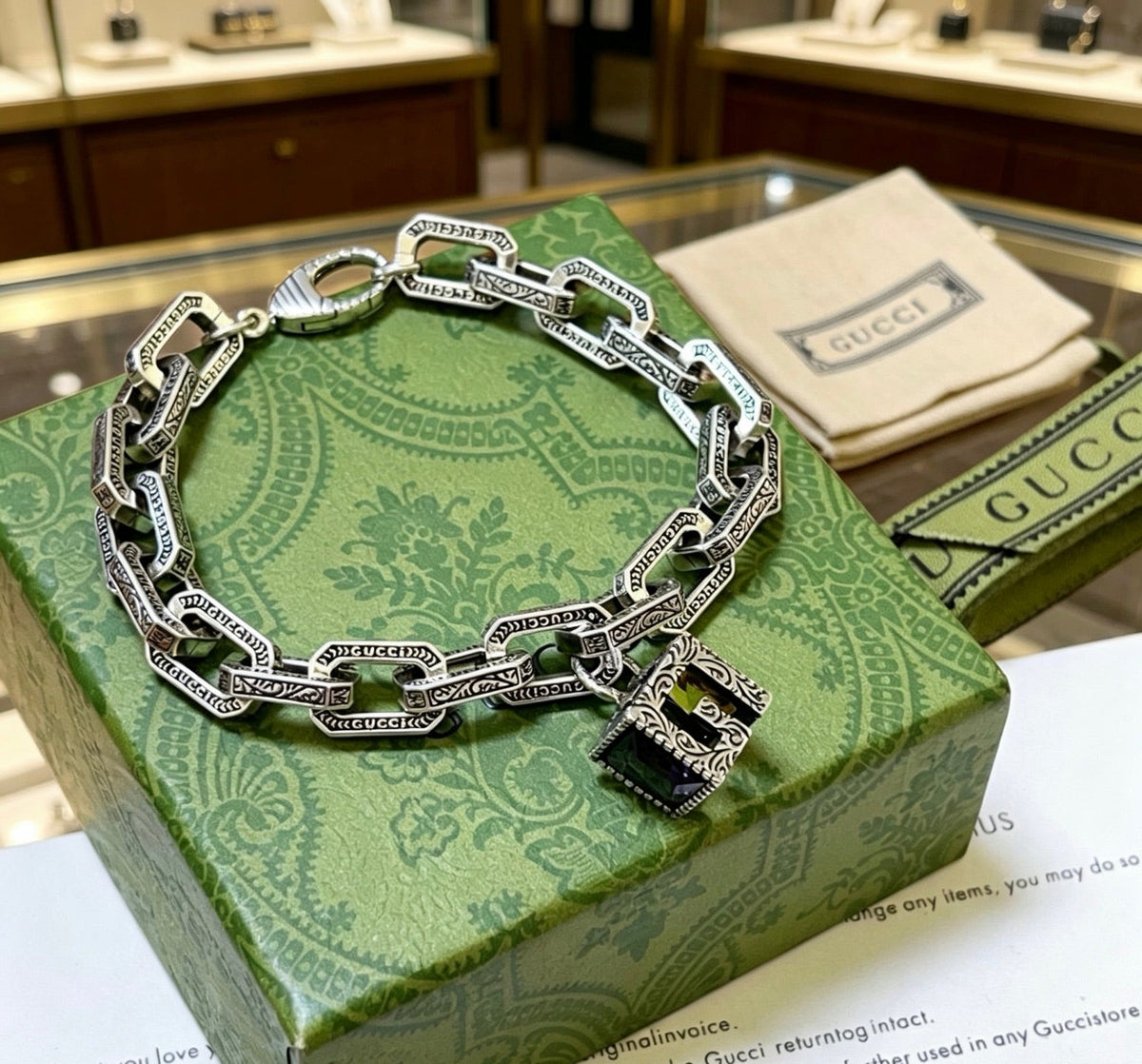 Martin Graham bracelet in polished metal-tone – front product view